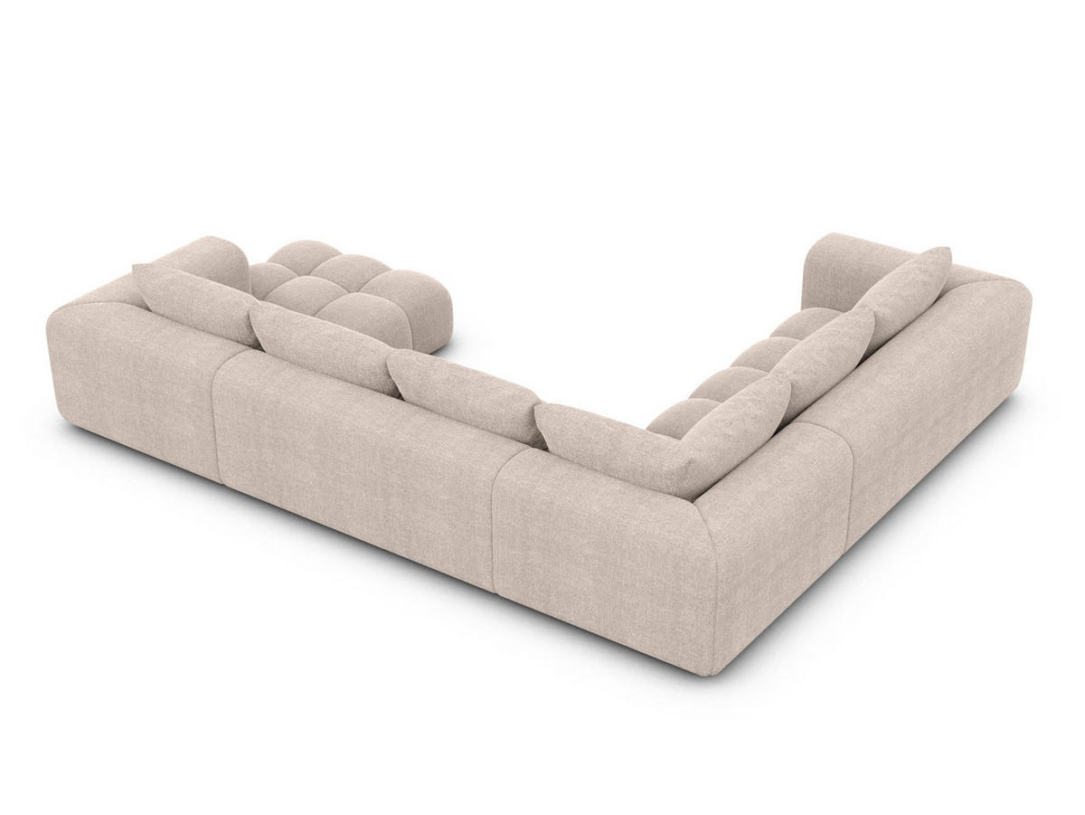 WOHNLANDSCHAFT Casaluna U-Form Beige Strukturstoff - Beige, Kunststoff (338/88/267cm)