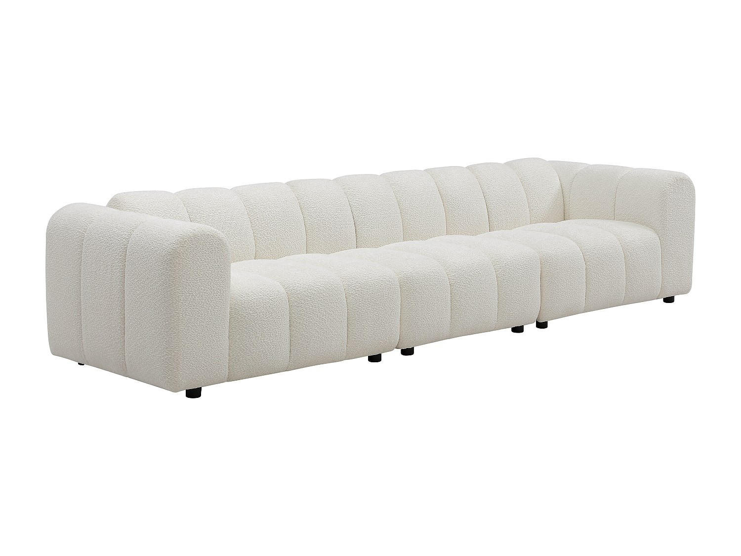 MODULIERBARES Sofa - 4 Personen - stoff - gebrochenes weiß Jutini - Weiß, Textil (322/72/98cm) - Vente-Unique