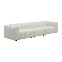 MODULIERBARES Sofa - 4 Personen - stoff - gebrochenes weiß Jutini - Weiß, Textil (322/72/98cm) - Vente-Unique