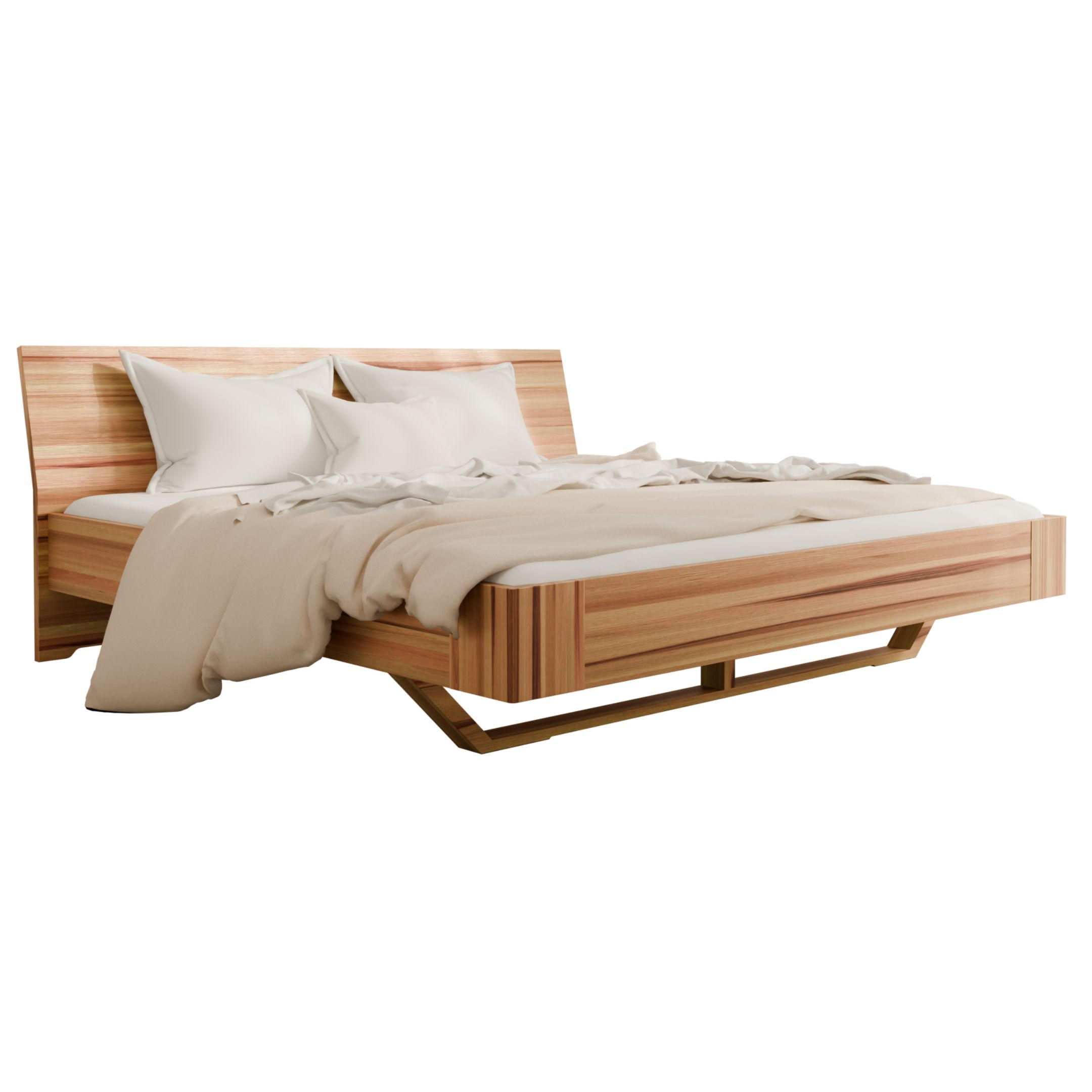 SCHWEBEBETT 200/220 cm aus Kernbuche - Braun, Holz (200/220cm) - MeinMassivholz