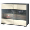 KOMMODE Bari Creme Hochglanz - Creme, Holzwerkstoff (92.5/75.5/35cm) - Vladon