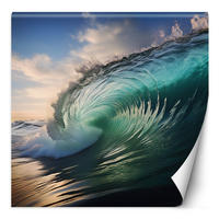 FOTOTAPETE, Welle Meer Wasser Natur - Blau, Papier (200/1cm) - Feeby