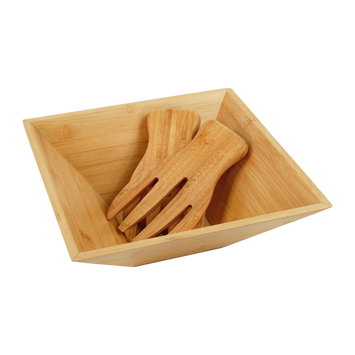 MISKA na šalát - svetlohnedá, drevo - Relaxdays