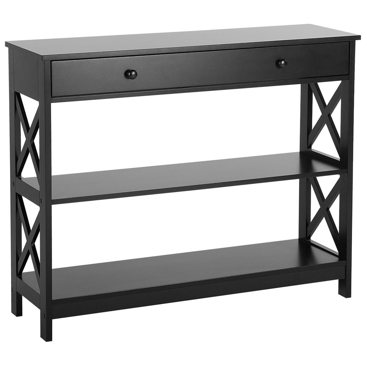 KONSOLENTISCH schwarz Montgomery - Schwarz, Holzwerkstoff (30/100/80cm) - Beliani