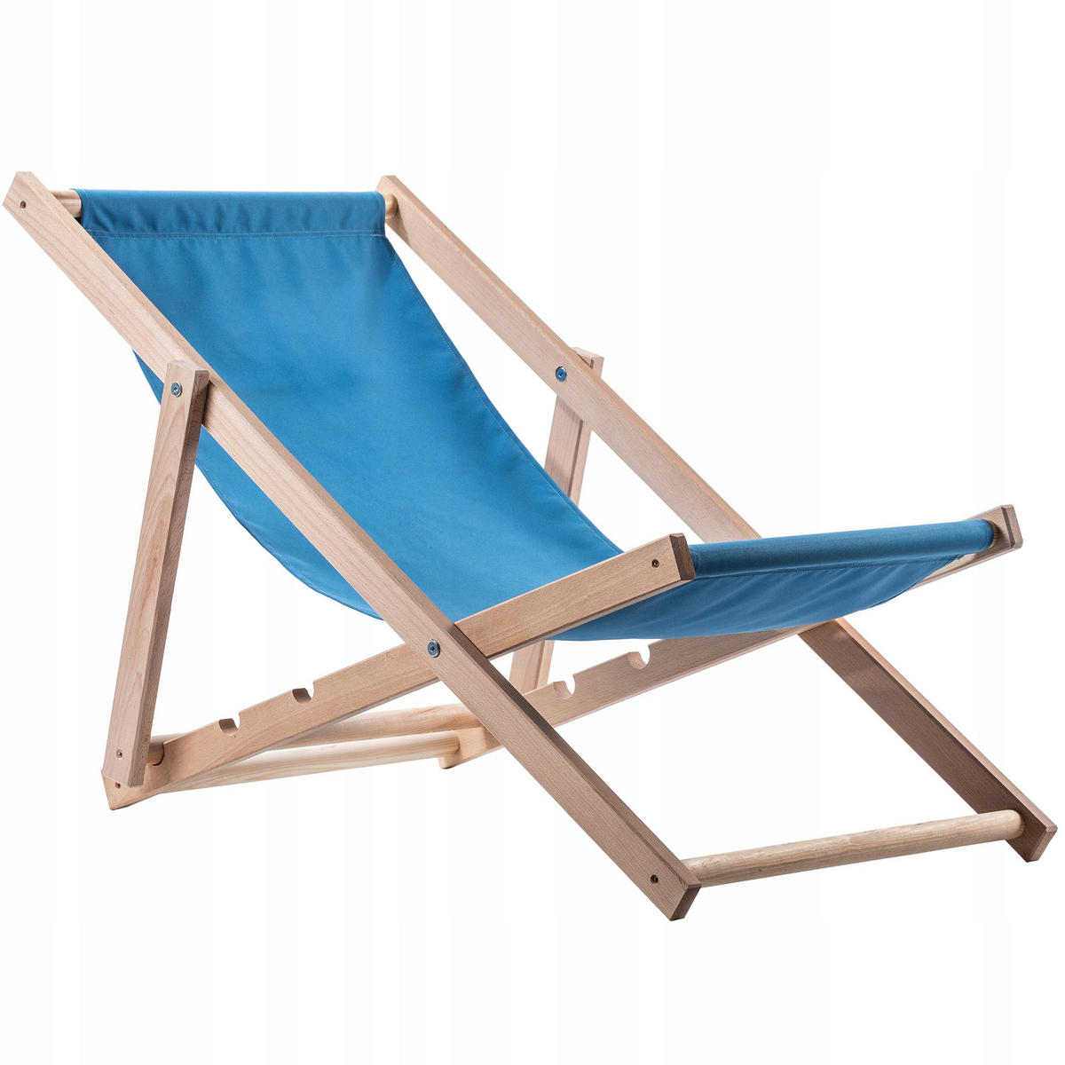 HOLZLIEGESTUHL Hellblau 2 Stk. - Hellblau, Holz (53/80cm) - KADAX