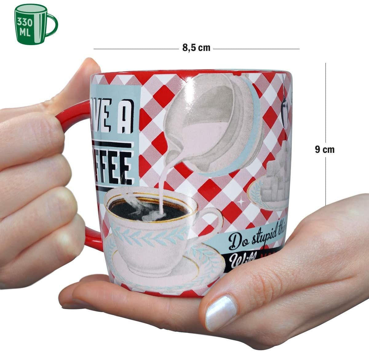 KAFFEETASSE 330 ml Say it 50's Have A Coffee - Multicolor, Keramik (0.33L) - Nostalgic-Art