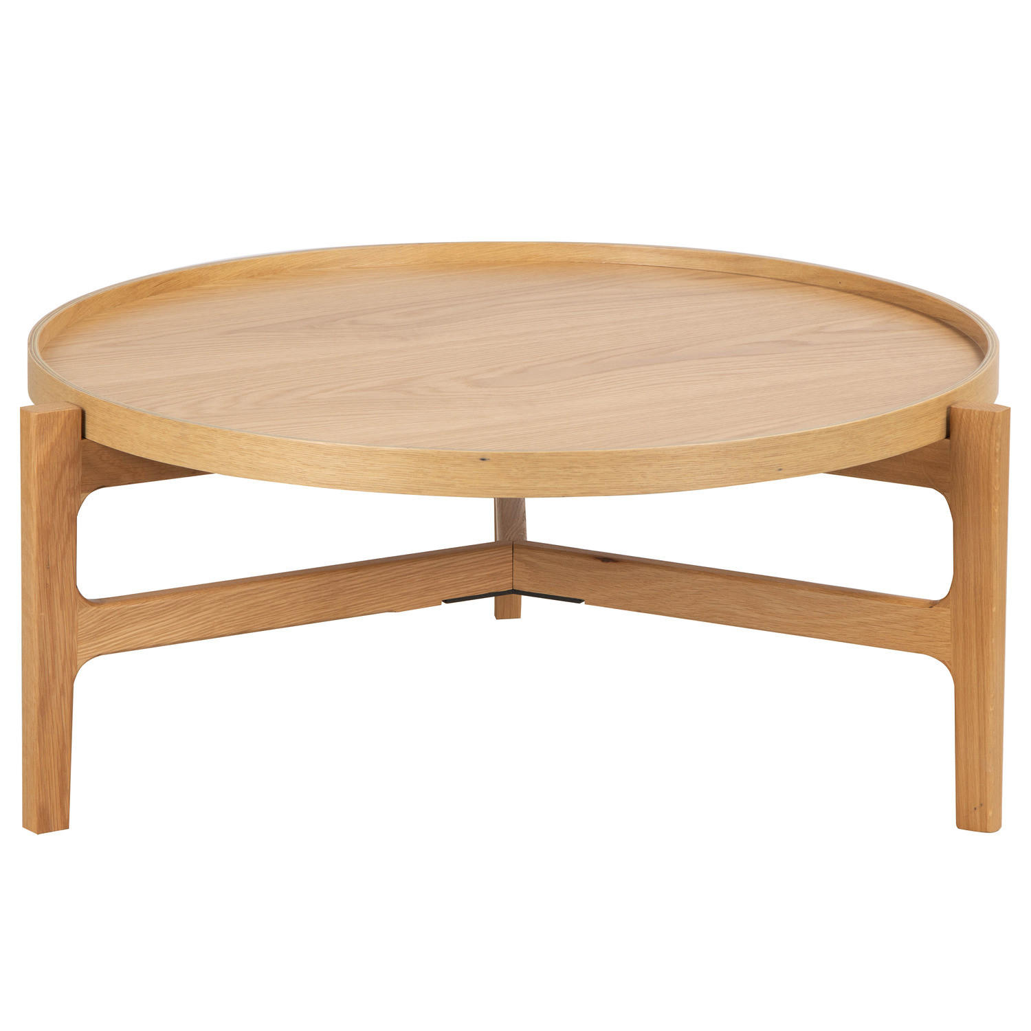 COUCHTISCH - Echtholzfurnier - Eiche - Braun, Holzwerkstoff (74/74/33cm) - home24