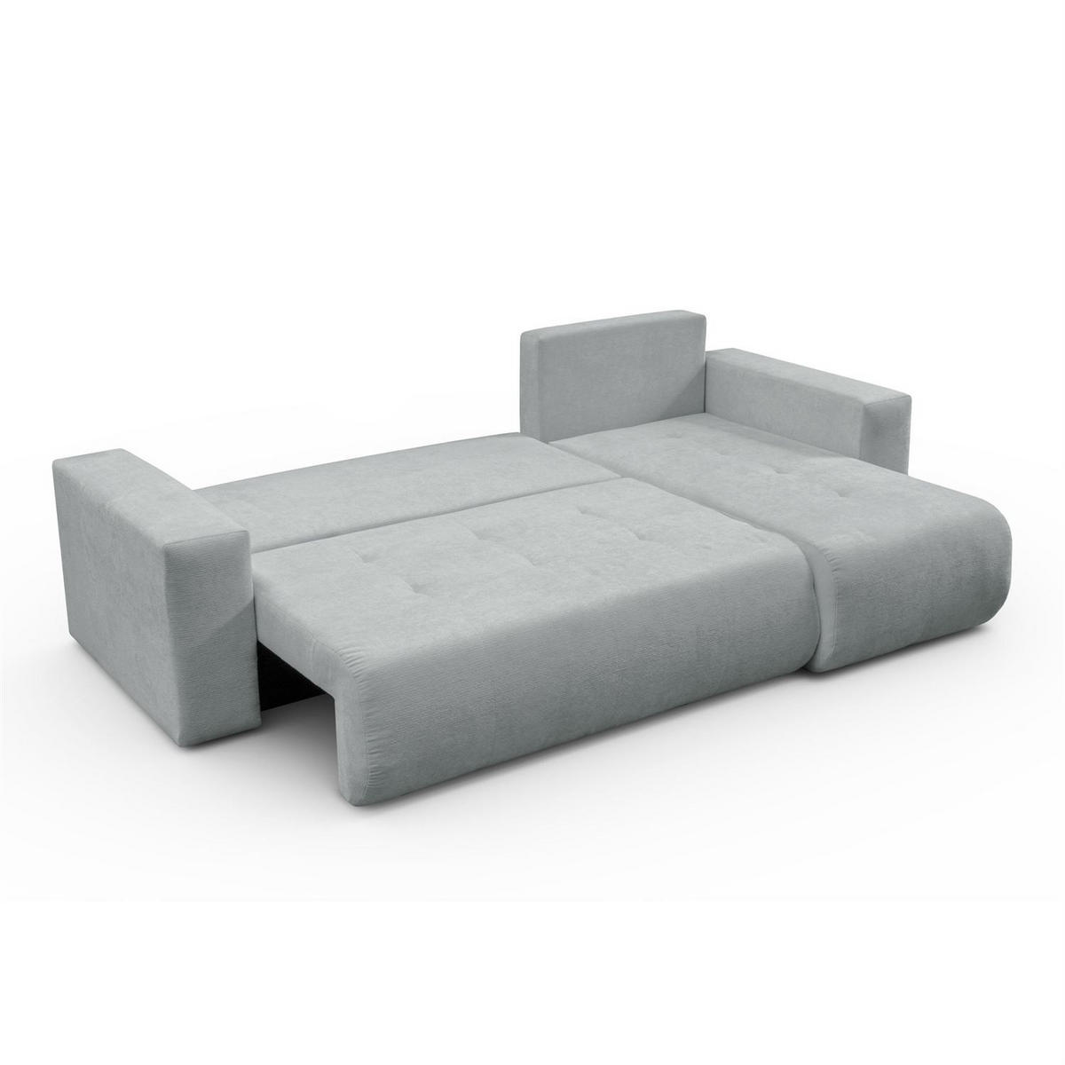 Ecksofa CLOUD II L mit Schlaffunktion, Vibe 85 - Hellgrau, Textil (247/152cm) - Lookway