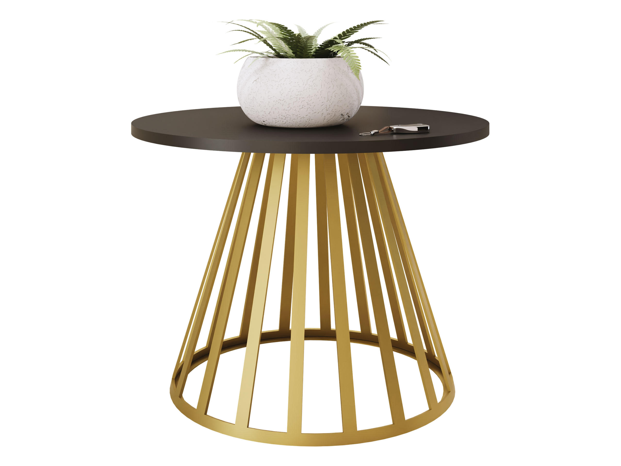COUCHTISCH Mokod Mini - Goldfarben/Schwarz, Holzwerkstoff/Metall (58/58/45cm) - MIRJAN24