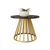 COUCHTISCH Mokod Mini - Goldfarben/Schwarz, Holzwerkstoff/Metall (58/58/45cm) - MIRJAN24