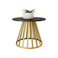 COUCHTISCH Mokod Mini - Goldfarben/Schwarz, Holzwerkstoff/Metall (58/58/45cm) - MIRJAN24