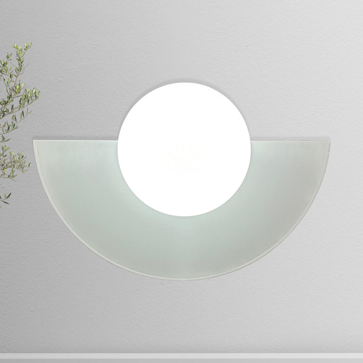 WANDLEUCHTE Innen Vintage 20/13 cm - Dunkelgrau, Glas/Metall (20/13cm) - Bamyum