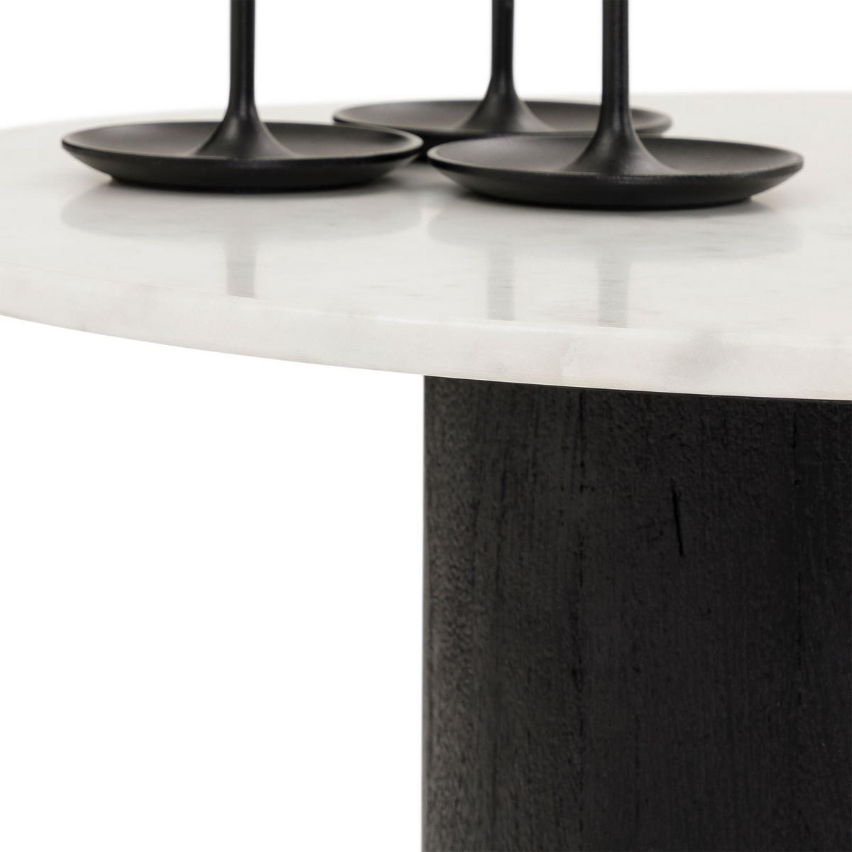 COUCHTISCH YAMUNA - Schwarz/Weiß, Holz/Naturmaterialen (60/60/42cm) - IDIMEX