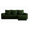 ECKSOFA Travis mit Bettkasten und Schlaffunktion, L-Form, Cord, Universal - Dunkelgrün, Holzwerkstoff (248/148cm) - 4ALL HOME