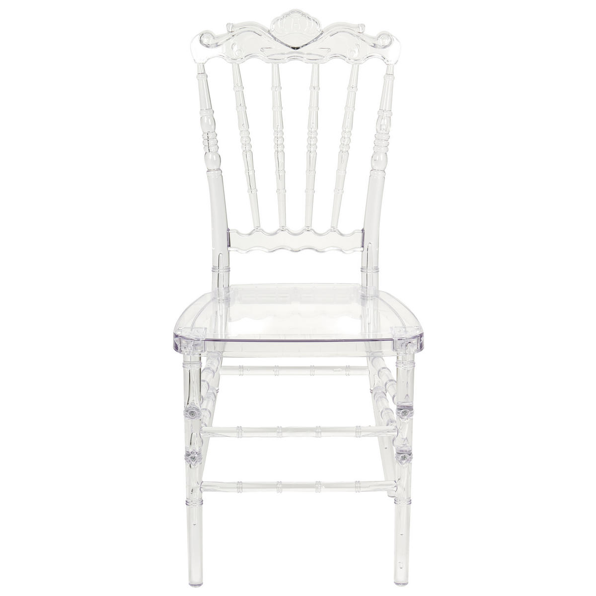 BANKETTSTUHL 2er-Set Transparent Mendon - Transparent, Kunststoff (41/95/41cm) - Beliani