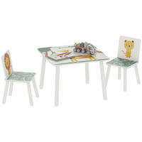 KINDERSITZGRUPPE DE-17535 2 Stühle mit Tiermotiven Grün - Grün, Holzwerkstoff (60/44/60cm) - ComfortXL