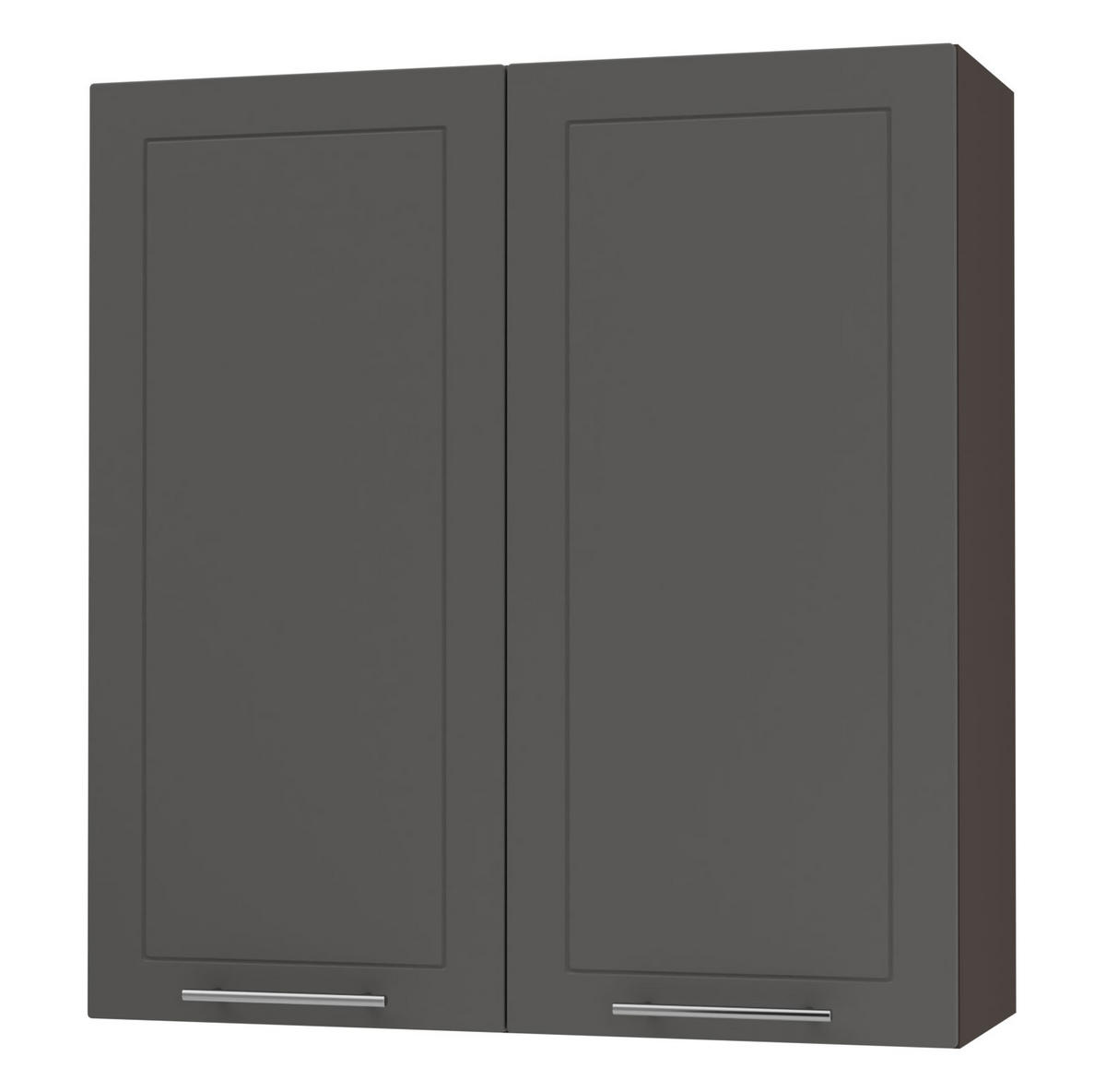 KÜCHENHÄNGESCHRANK Kvantum W4/90 Graphit Matt / Lava Matt 90 / 32,5 / 96cm - Dunkelgrau/Graphitfarben, Holz/Holzwerkstoff (90/96/32.5cm) - Feldmann-Wohnen