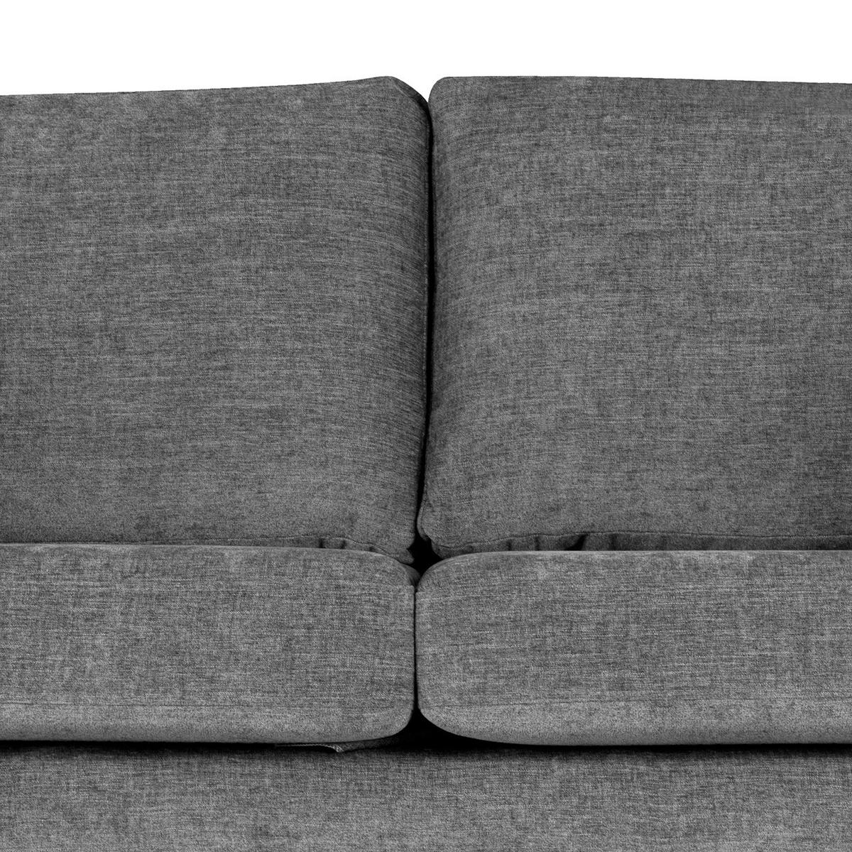 2-SITZER SOFA - Eichefarben/Dunkelgrau, Eichenholz/Textil (197/81/88cm) - home24