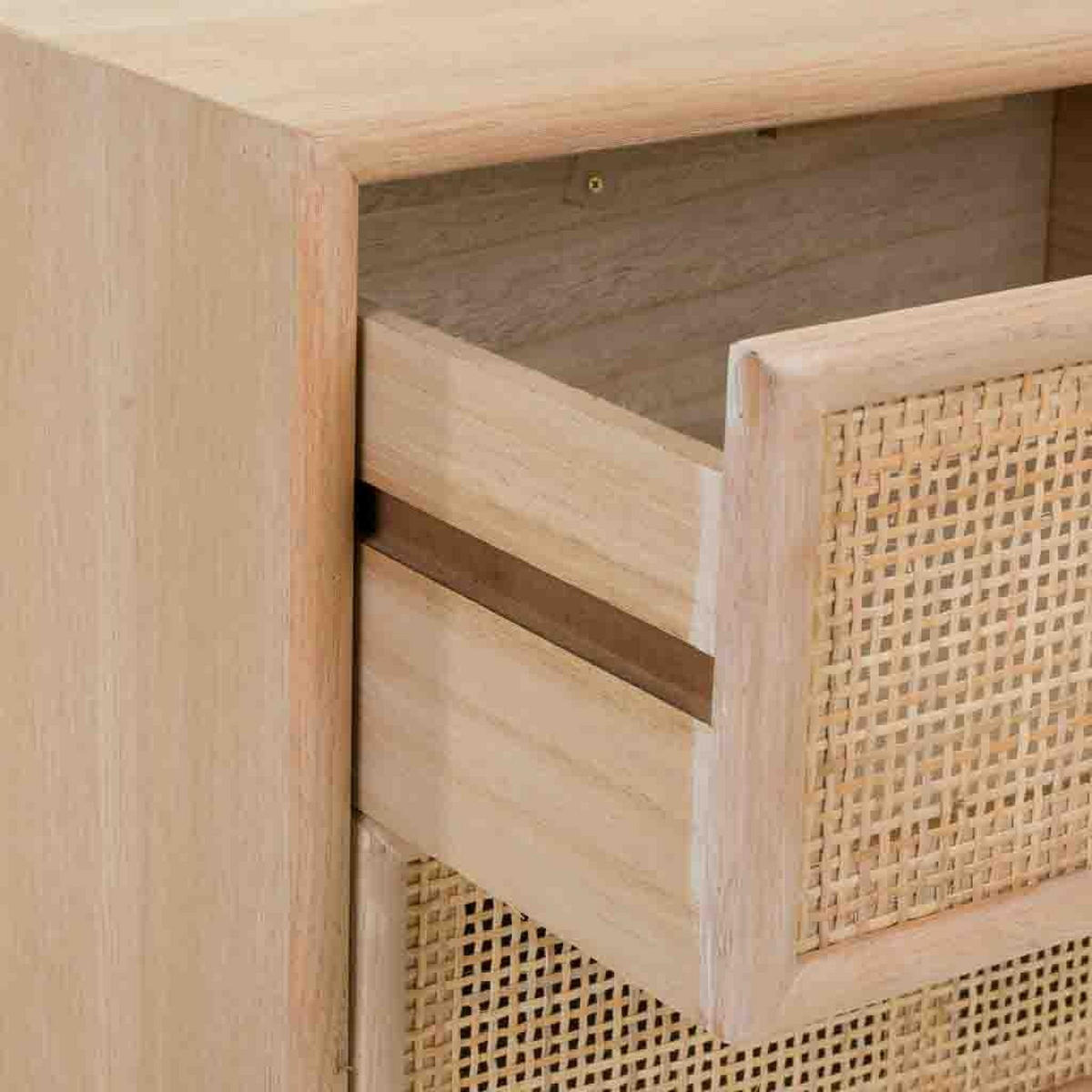 NACHTTISCH aus Holz und Gitter, braun, 42x37x71cm - Braun, Holz (42/36.5/71cm) - Wanderlust