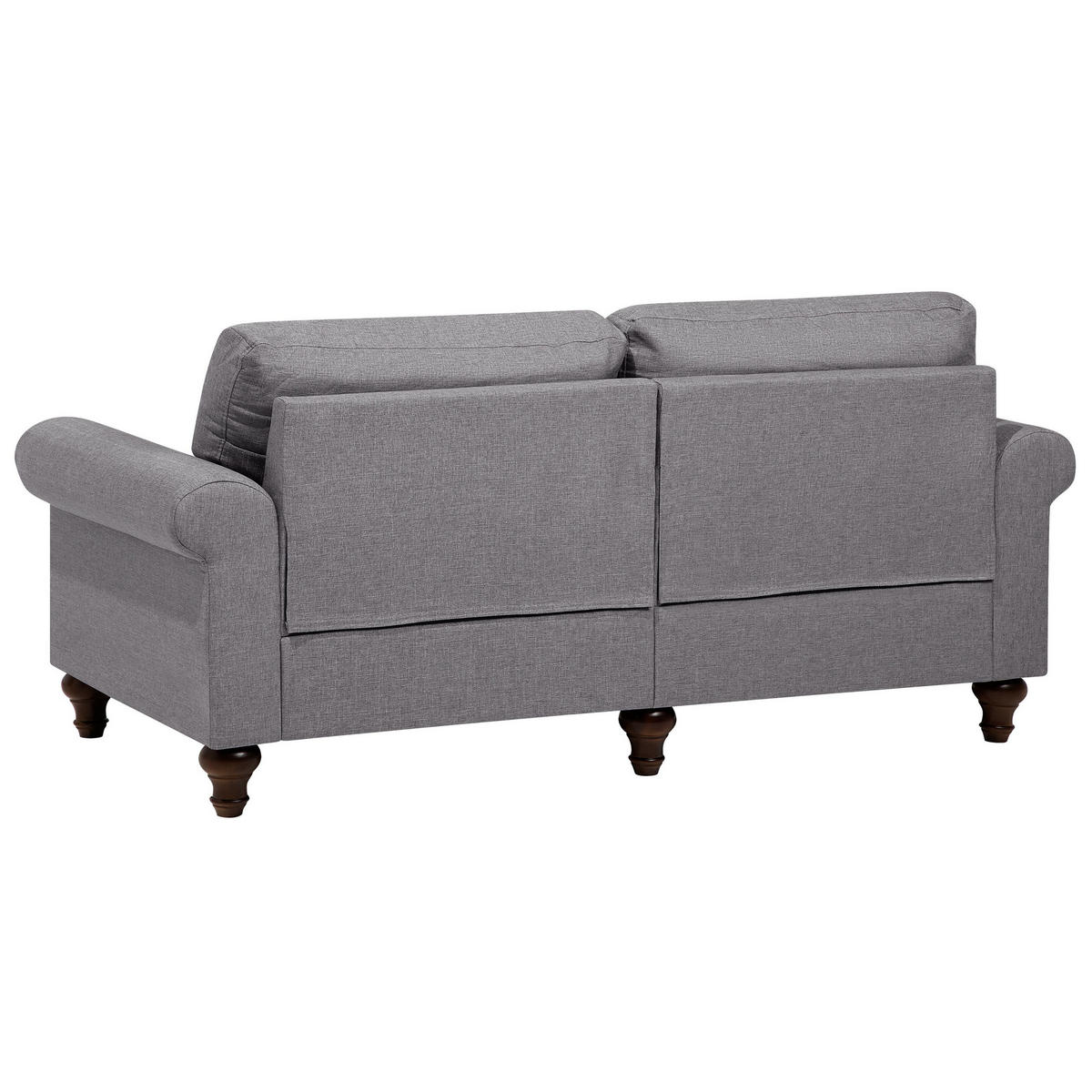 3-SITZER-SOFA Polyester Grau Otra - Hellgrau, Textil (195/84/76cm) - Beliani