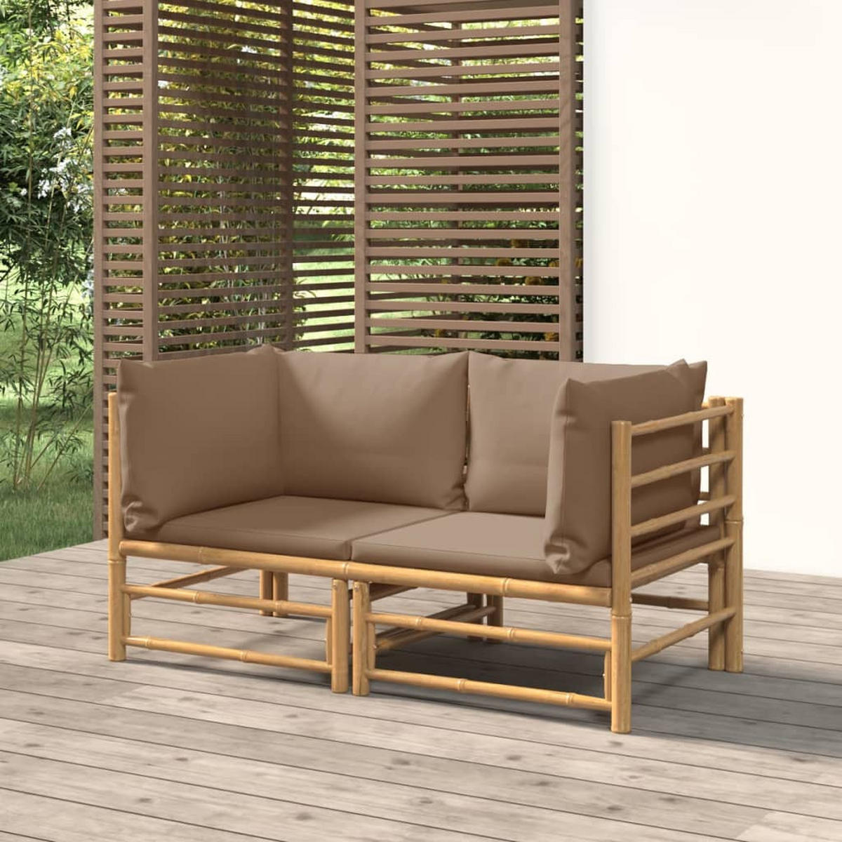 GARTENSOFA PYXAE 69/65/69 cm （2-SITZER） - Braun, Holz (69/65/69cm) - ZMH