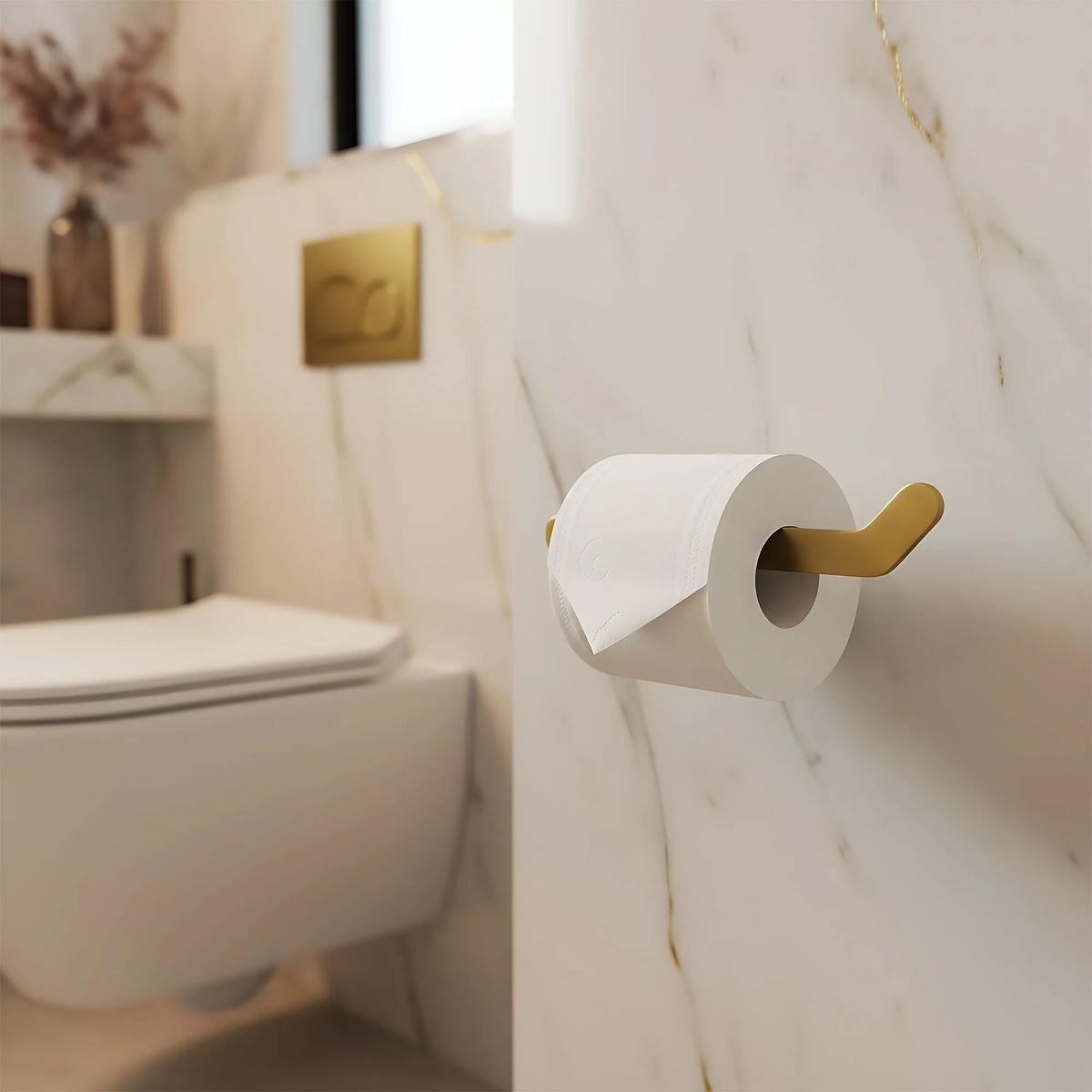 HALTER Für Toilettenpapier Rea 109 Til Brush Gold - Goldfarben, Metall (6.5/4.5/17.5cm) - REA