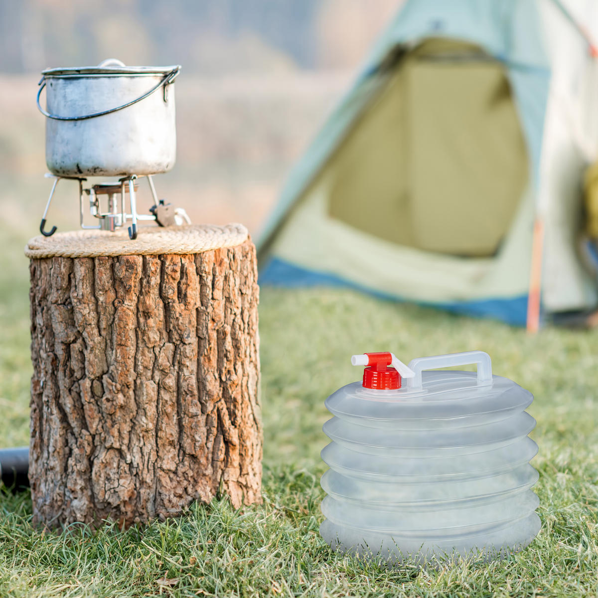 4XFALTKANISTER - Transparent, Kunststoff/Textil (26/27/30cm) - Relaxdays