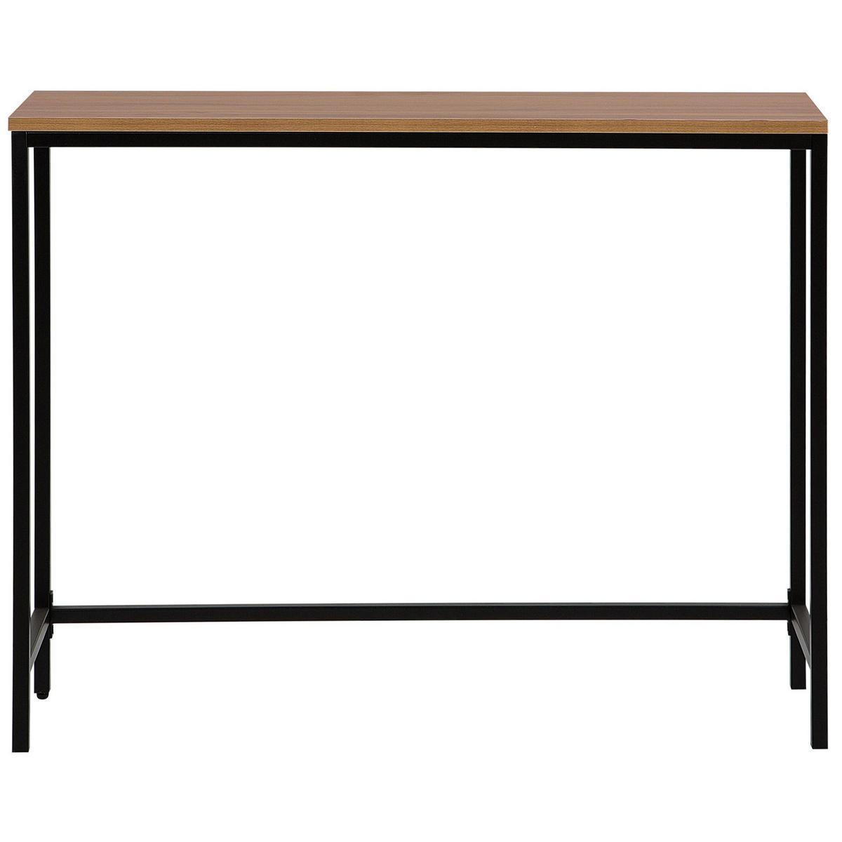 KONSOLENTISCH dunkler Holzfarbton/schwarz Tulia - Dunkelbraun/Schwarz, Holzwerkstoff (30/100/81cm) - Beliani