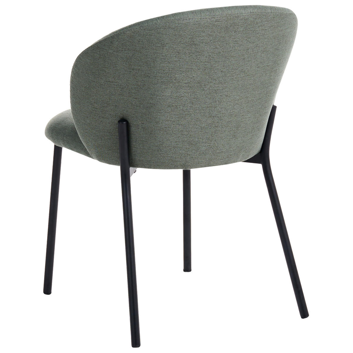 ESSZIMMERSTUHL 2er Set Stoff Grün Mesa - Schwarz/Grün, Textil (55/80/59cm) - Beliani