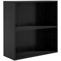 BÜCHERREGAL,2 Fächer verstellbarer Boden 60x24x63cm,schwarz - Schwarz, Holzwerkstoff (60/63/24cm) - Vallsero