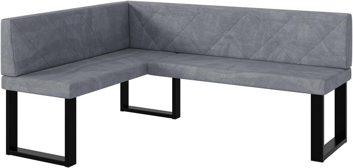 ECKBANK ERIC_U - Grau, Textil (128/168cm) - Meblini