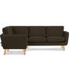 ECKSOFA-LINKS TAGIO 3/4 Sitzer, braun - Braun, Buchenholz/Textil (220/181cm) - KONSIMO®