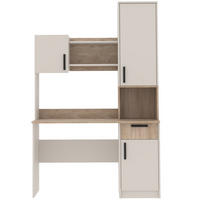 SCHREIBTISCH JUGENDZIMMER GRANT G11/G12 GRAUBEIGE CASHMERE 125/195/52,5 - Kaschmir/Schwarz, Holzwerkstoff (53/125/195cm) - Marmex Möbel