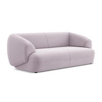 3-SITZER SOFA Samt Stoff Violett - Lila/Flieder, Kunststoff/Textil (212/81/98cm) - Makamii