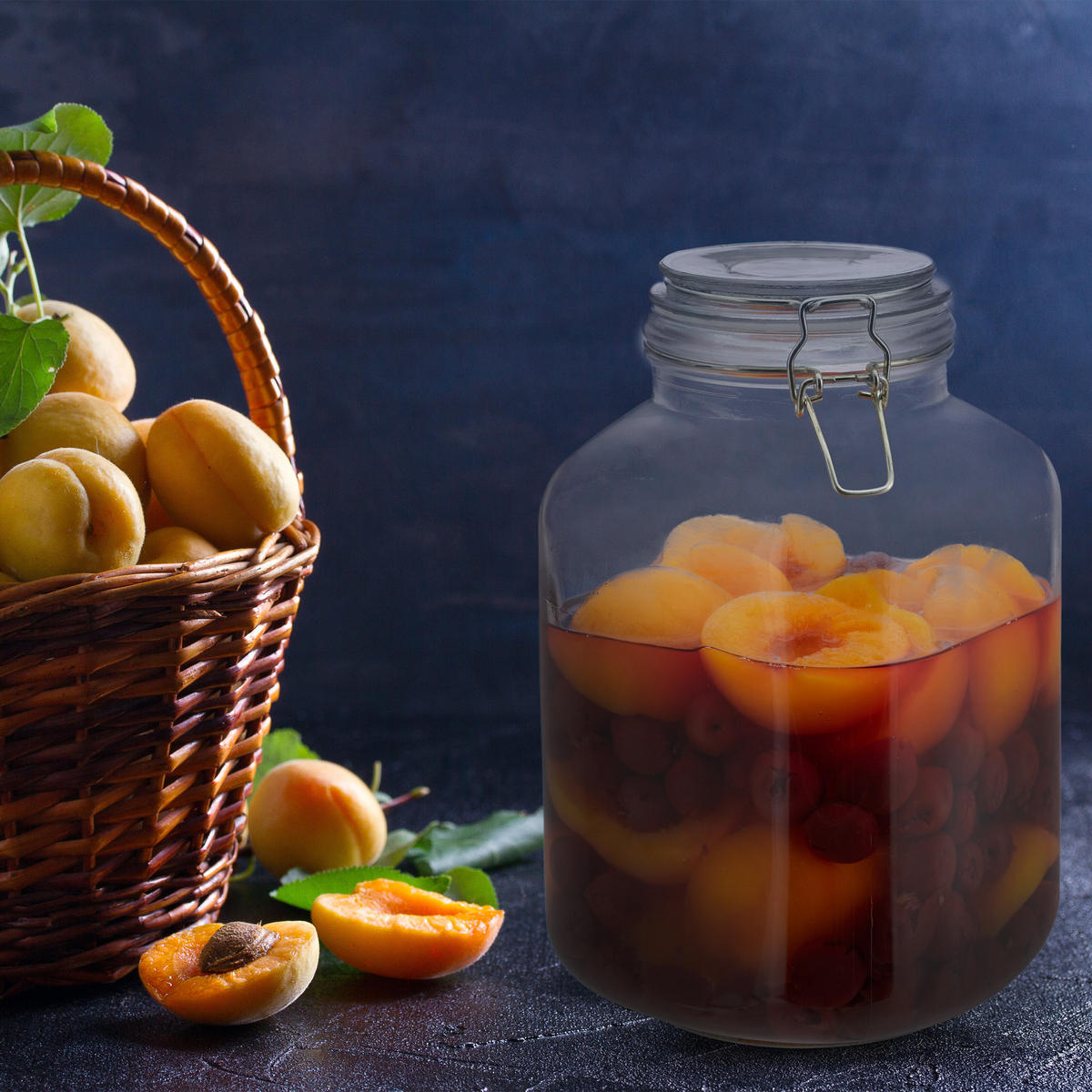 EINMACHGLAS - Transparent, Glas/Metall (3L) - Relaxdays