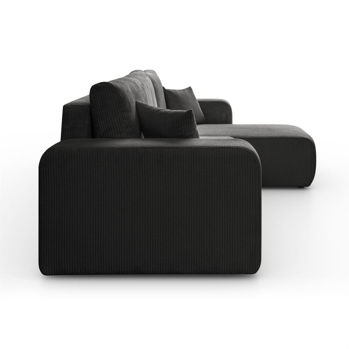 Ecksofa PRESTIGE L, Poso 34 - Dunkelgrau, Textil (247/143cm) - Lookway