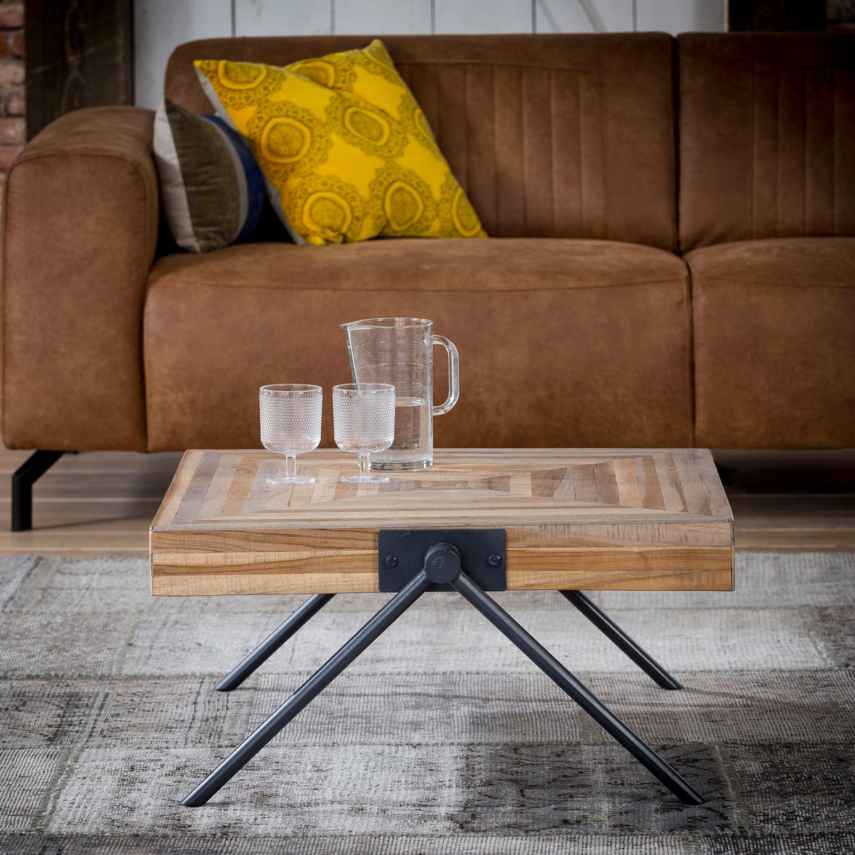 COUCHTISCH Teca Braun 70/70/33 cm - Braun, Holz (70/70/33cm) - Hoyz Collection