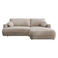ECKSOFA Fuego L, Seite: Rechts - Creme/Schwarz, Holz/Kunststoff (260/168cm) - MIRJAN24