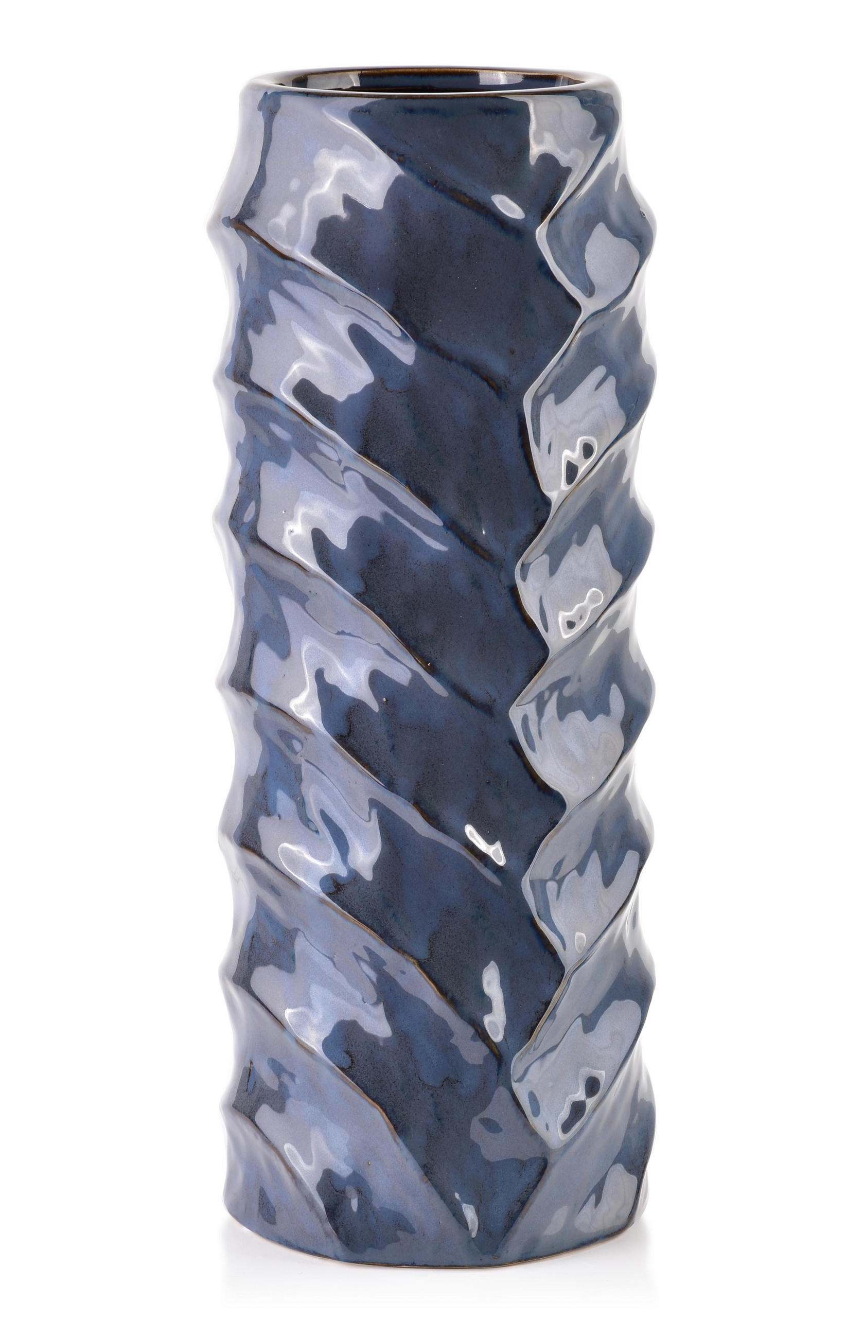 VASE Tallie Blau 14/14/36 cm Keramik - Blau, Keramik (36cm) - Mondex