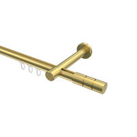 INNENLAUF-GARDINENSTANGEN-SET Prestige Elanto 160 cm, 1-läufig, 20 mm Ø Messing-Optik - Messingfarben, Metall (160cm) - INTERDECO