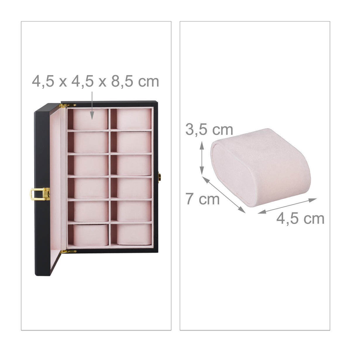 UHRENBOX - Multicolor, Glas/Holzwerkstoff (31.5/8.5/21cm) - Relaxdays