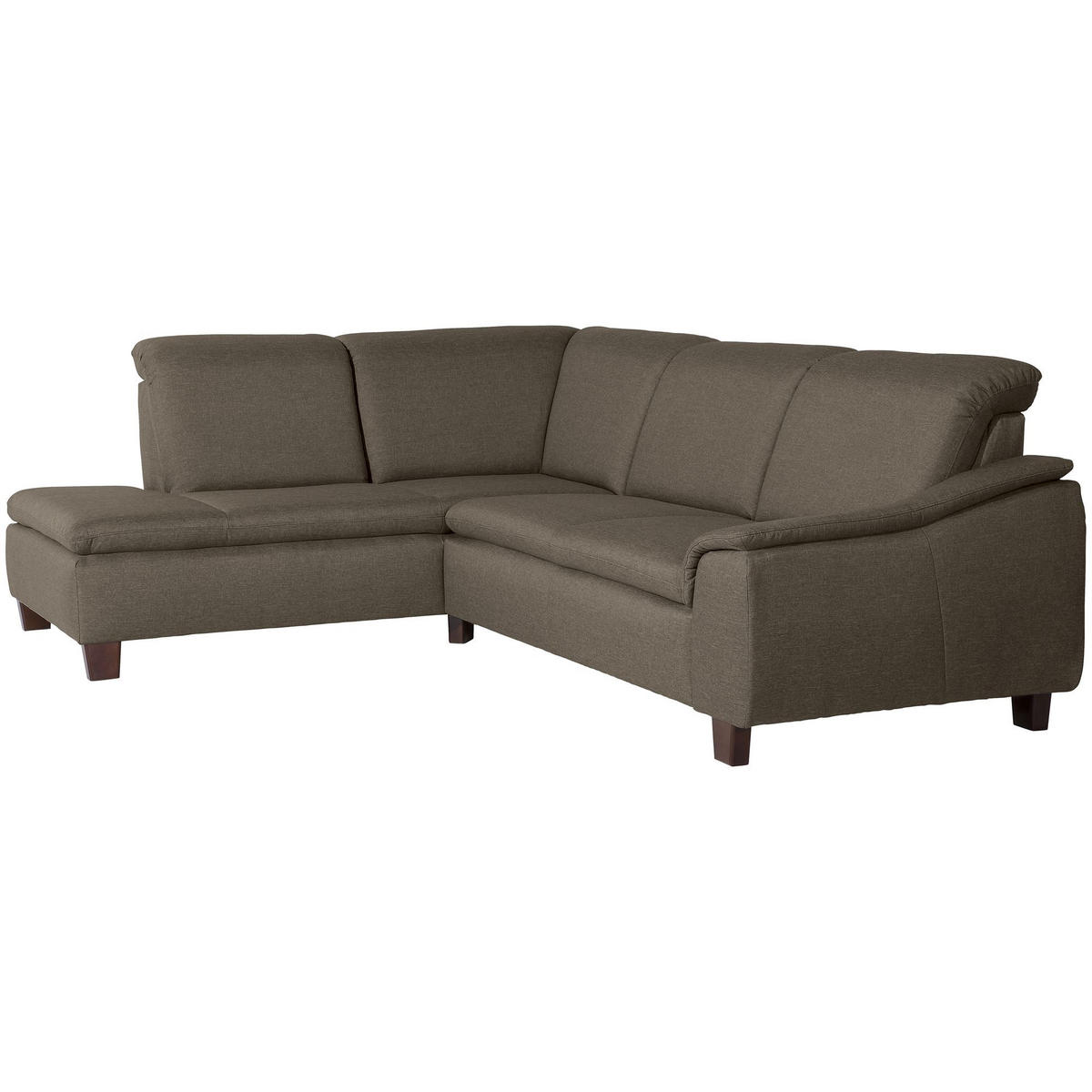 ECKSOFA mit Ottomane links Kaylil Flachgewebe sahara - Sahara, Kunststoff (187/247cm) - 58aufmkessel
