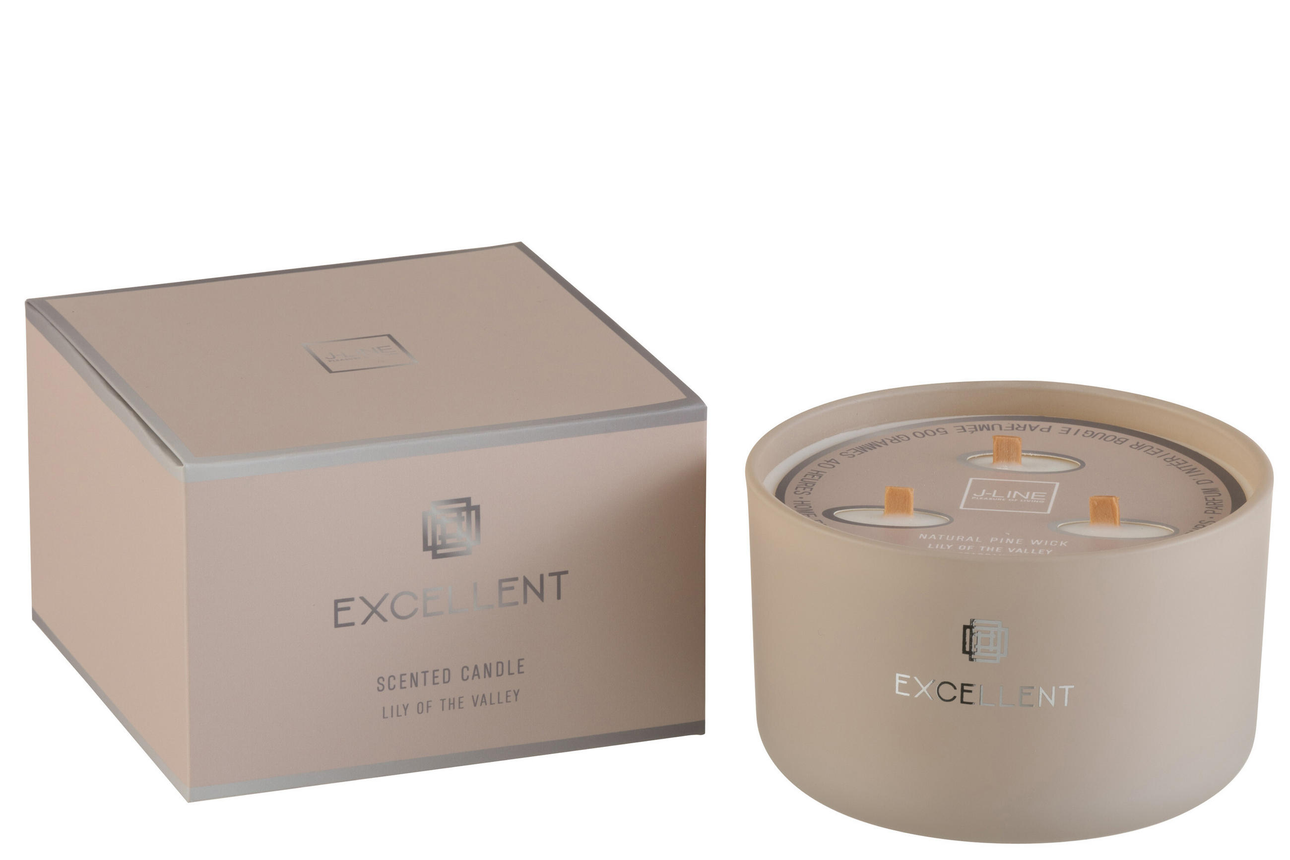 DUFTARTIKEL EXCELLENT - Glas - Beige - L - 40 Std. - Beige, Glas (14/9.5cm) - J-Line