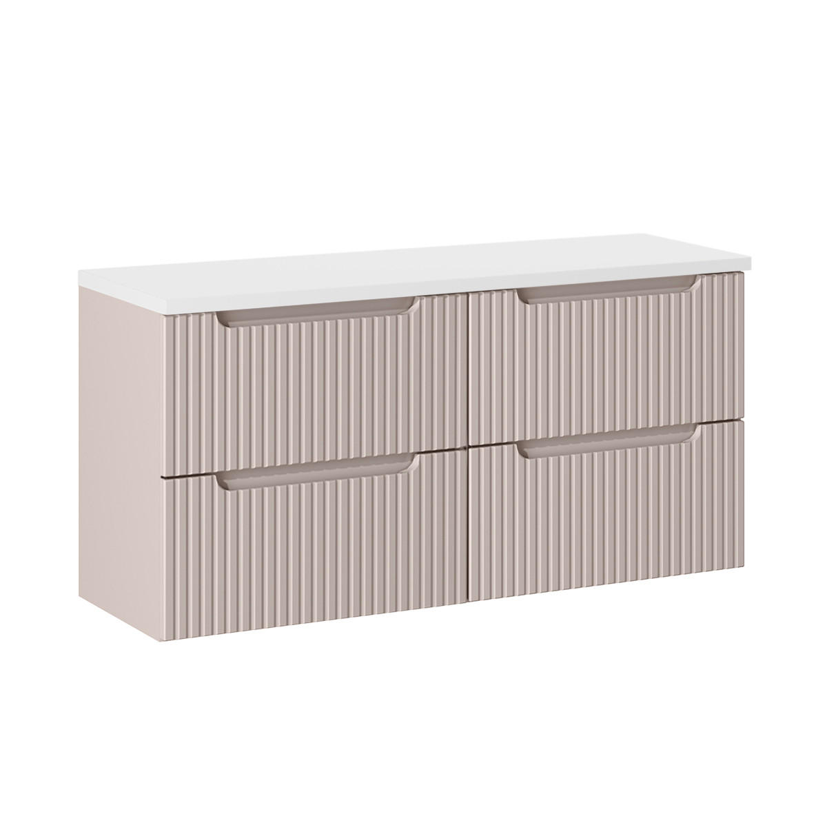 WASCHTISCHUNTERSCHRANK 120.4cm Riva Kaschmir - Beige, Holzwerkstoff (120.4/59/40cm) - Petits-meubles