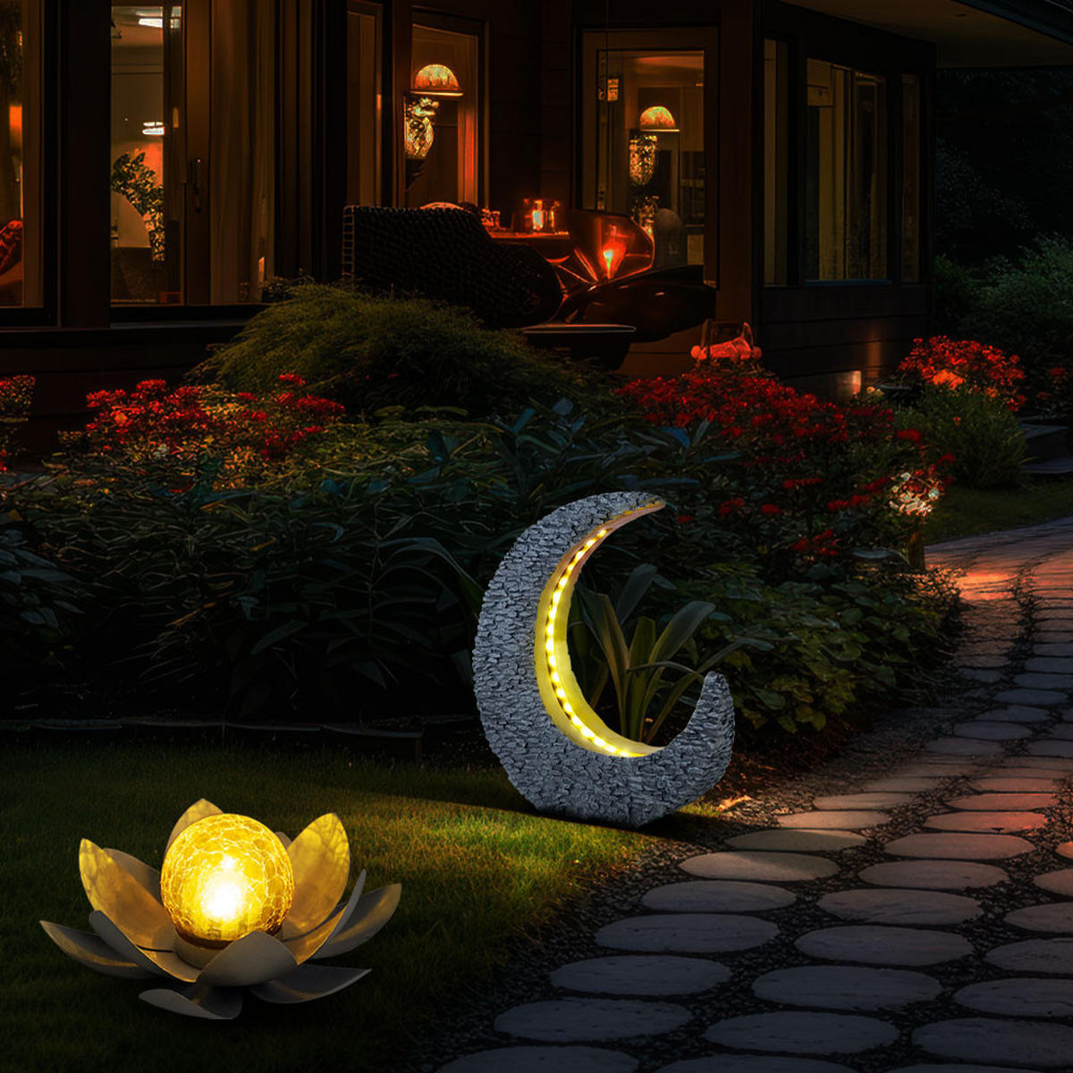 LED AUSSENLEUCHTE Metall Grau 2er Set - Grau, Metall (28/9/31cm) - Globo Lighting