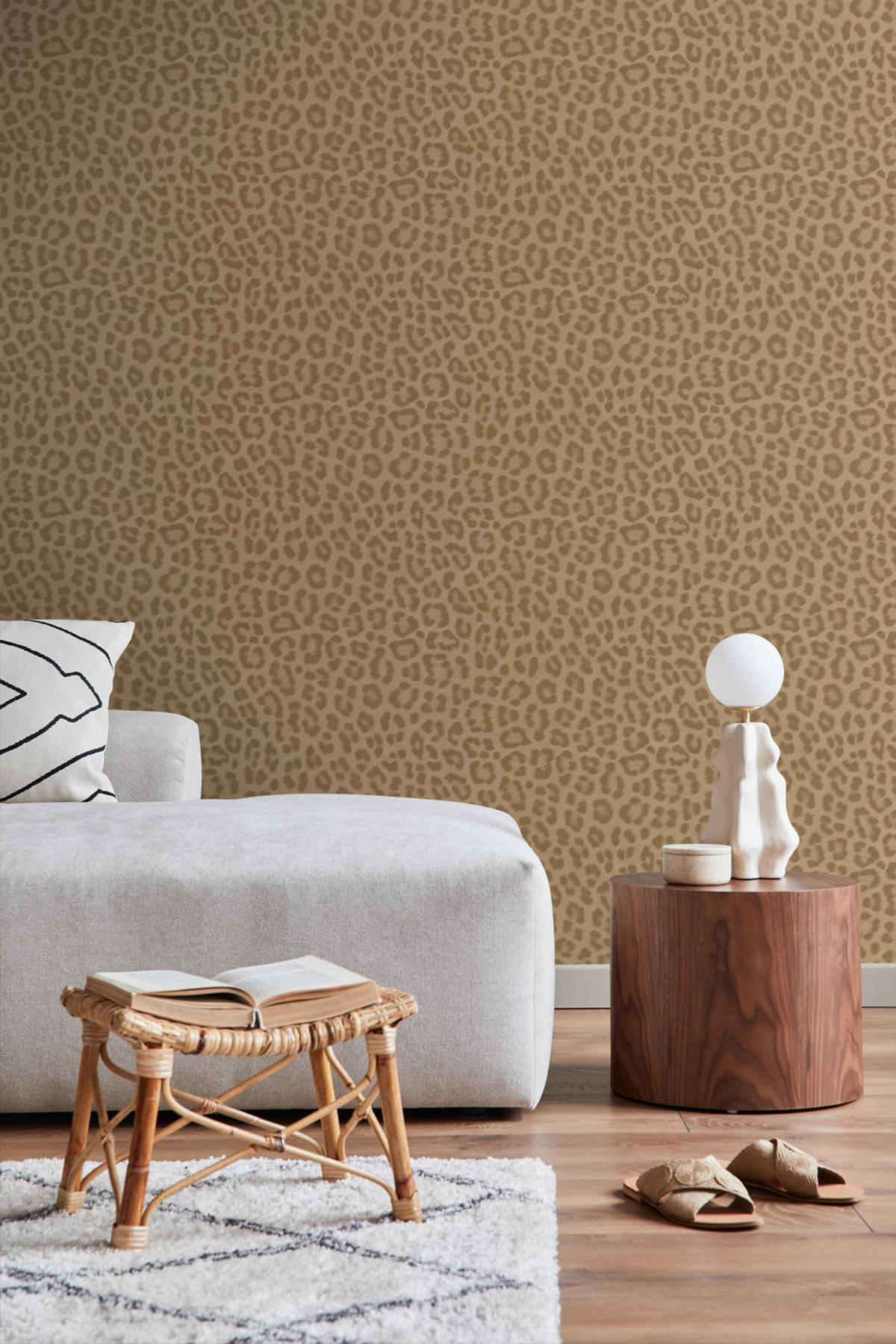 TAPETE Leopardenmuster 53 cm x 10.05 m - Braun, Papier (53/1000cm) - ESTAhome
