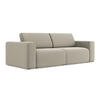 3-SITZER SOFA Samt Stoff Creme - Perlmutt/Lila, Kunststoff/Textil (224/80/103cm) - Makamii
