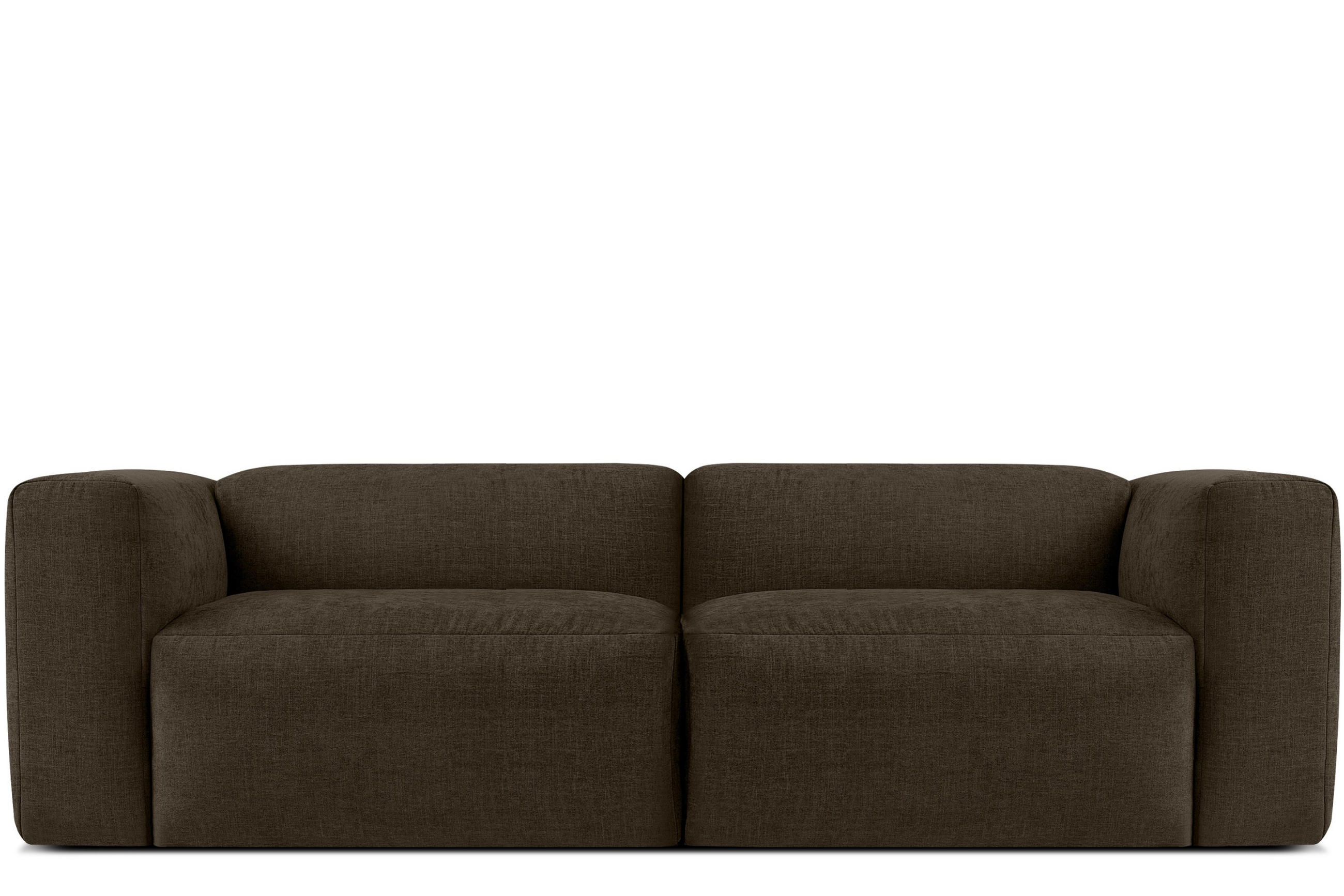 2,5-SITZER-MODULSOFA BUFFO mit extrem weicher und bequemer Sitzfläche, Gewebestoff, braun - Braun, Textil (250/73/96cm) - KONSIMO®