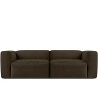 2,5-SITZER-MODULSOFA BUFFO mit extrem weicher und bequemer Sitzfläche, Gewebestoff, braun - Braun, Textil (250/73/96cm) - KONSIMO®
