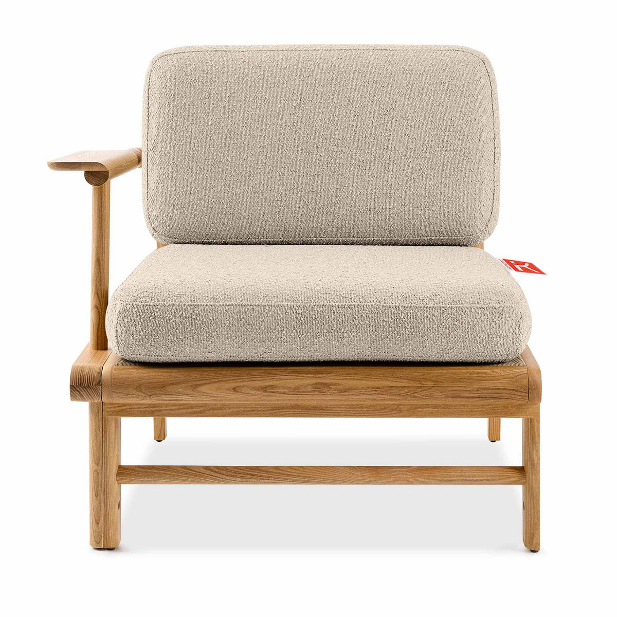 LOUNGESOFA ATREDA rechts - Creme, Holz/Textil (300/80/175cm) - KONSIMO®
